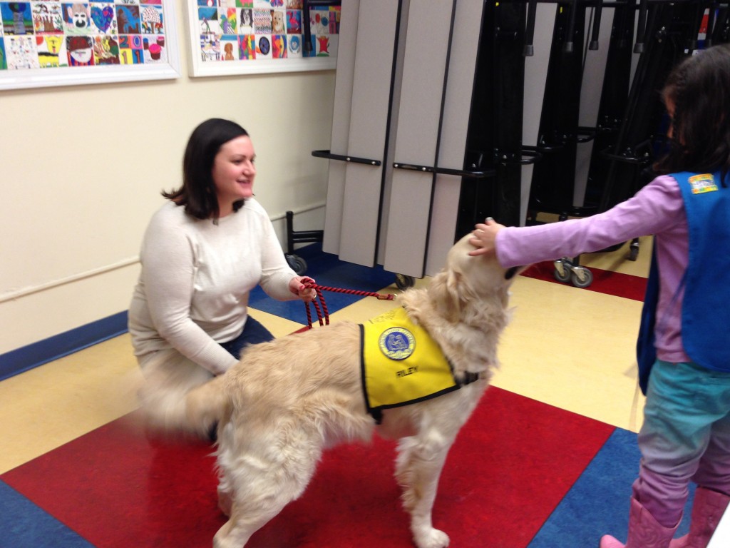Jamesville Girl Scouts Learn Pet Therapy