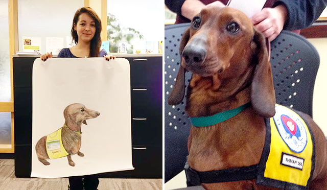 Baldwinsville student artistic tribute to pet therapy