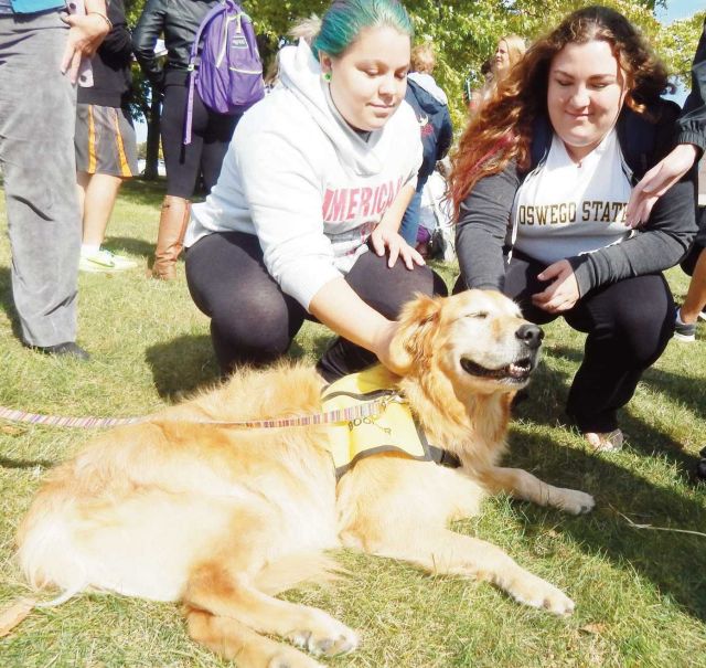 Boomer Dumas at the Oswego County De-Stress Event. Photo Courtesy of Brian at The Palladium Times