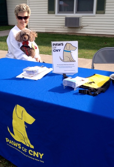 Cindy and Sebastian represent PAWS of CNY at the Hawling Harvest Jamboree