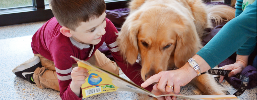 East_Syracuse-Therapy_Dog_Reading_Partners_Ellie_Banner